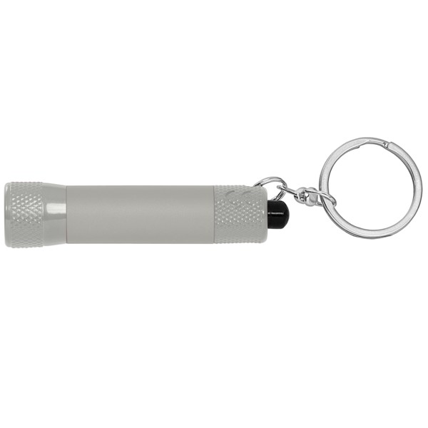 Chroma Softy Monochrome Metallic 3 LED Torch Keychain - Silver / 4 Color inkjet