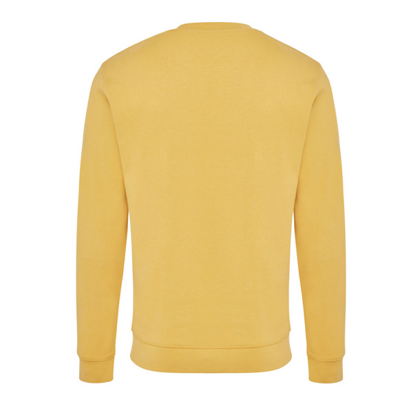 Sweater à col rond en coton recyclé Iqoniq Zion - Ochre Yellow / XL