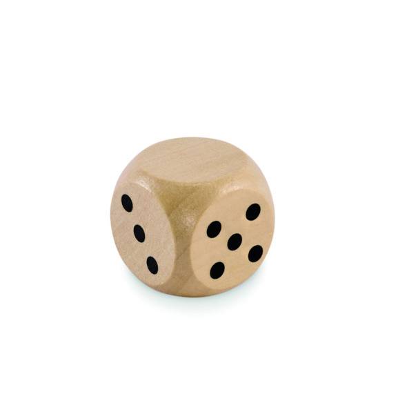 Dés en bois Schima 3cm dia Dadin