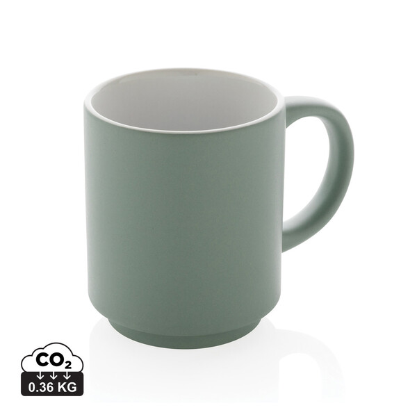 Ceramic stackable mug 180ml - Green