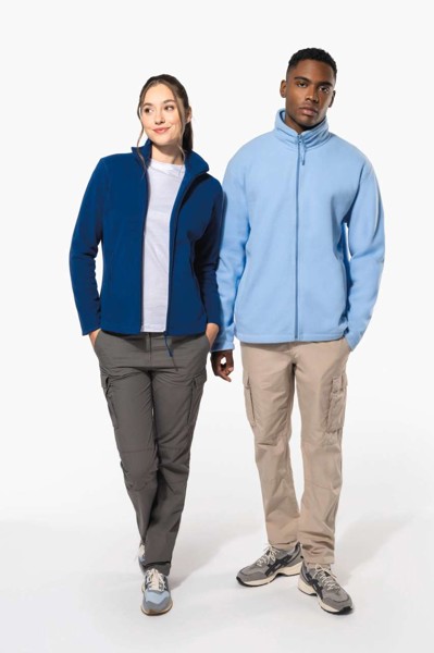 Maureen - Ladies' Full Zip Microfleece Jacket - White / 3XL