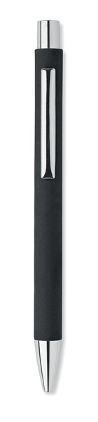 Recycled paper push ball pen Olympia - Black