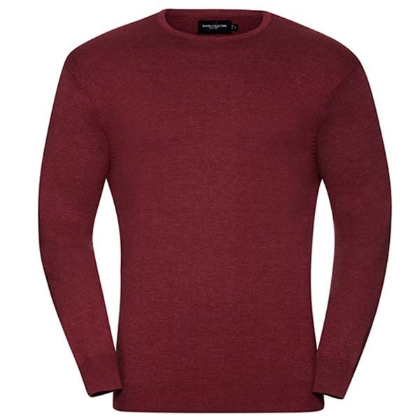 Pulôver Em Malha Homem 275G - 50% Algodão/ 50% Acrílico - Vermelho Escuro / XS