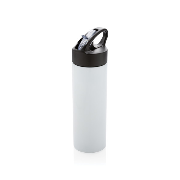 Sport bottle with straw - White