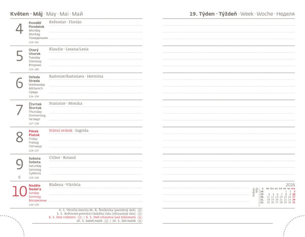 Vreckový diár Print Pop žltý