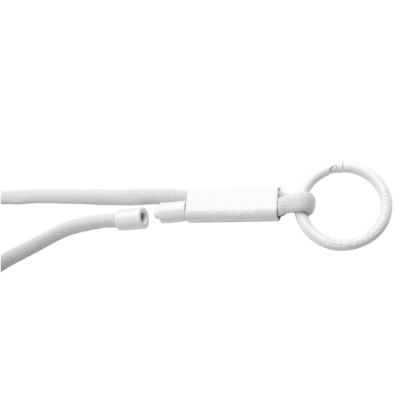 Tubyard lanyard with recycled plastic tube - White