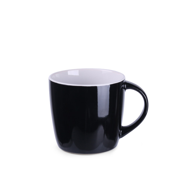 Handy porcelain mug, 85 mm diameter - Black