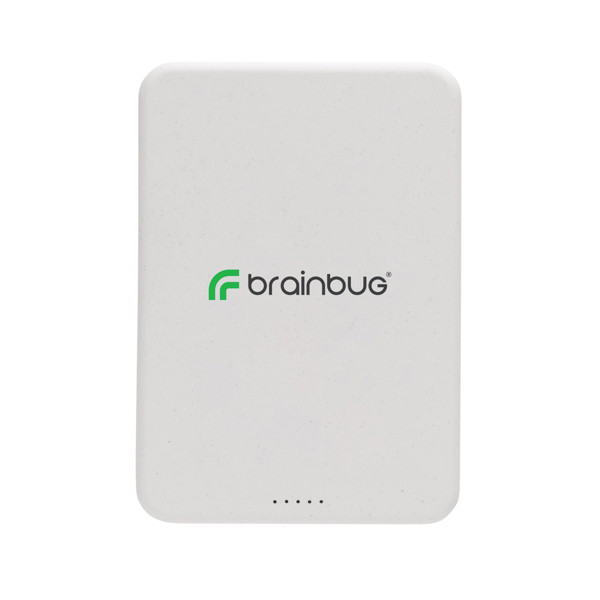 Magnetix RCS magnetni powerbank 5000 mAh od reciklirane plastike - Bijela