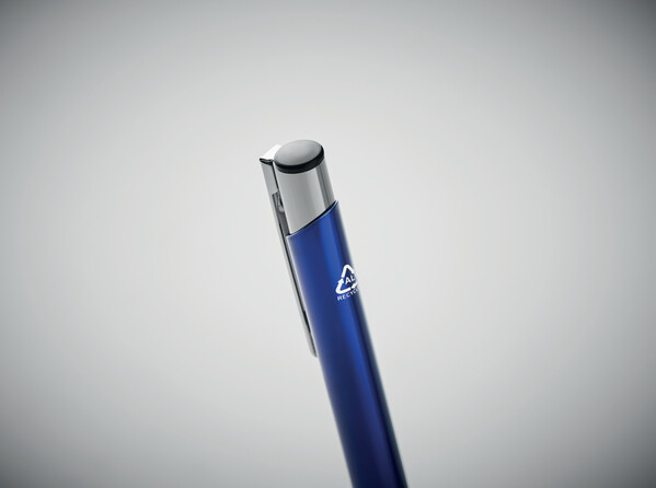 Stylo à bille en alu recyclé Bern Ra - Bleu Royal