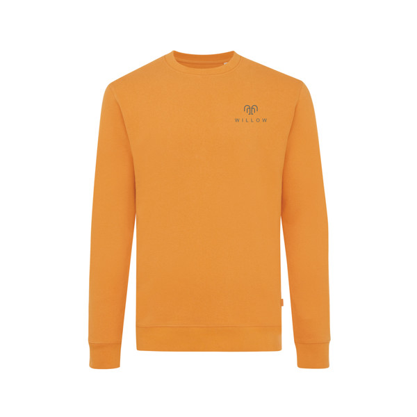 Sweater à col rond en coton recyclé Iqoniq Zion - Sundial Orange / XL