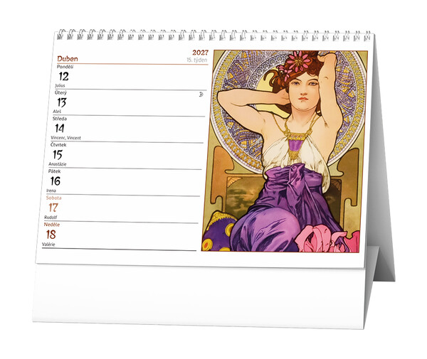 Stolní Kalendář - Alfons Mucha 2027