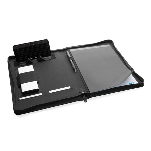Impact Aware tech portfolio A4, 300D recycled rPET - Black