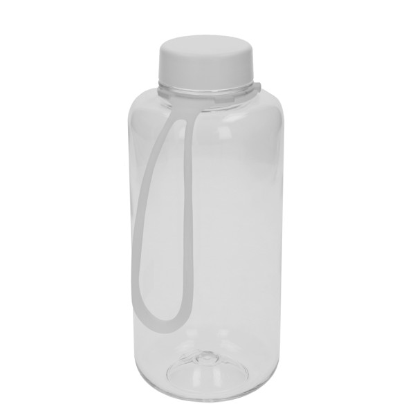 Drink Bottle "Refresh" Incl. Strap, 1.0 L - Transparent / White