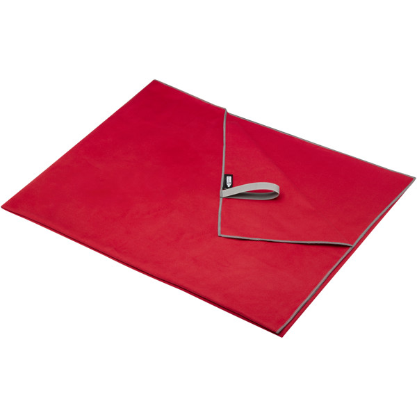 Serviette Pieter certifiée GRS ultra-légère et à séchage rapide 100 x 180 cm - Rouge