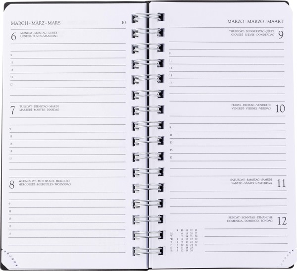 Kalenteri Sam - Musta