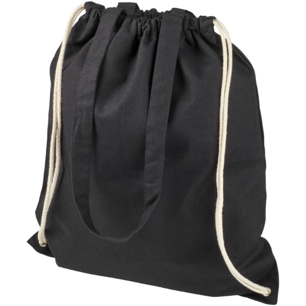 Mochila com cordões em algodão 240 g/m² "Eliza" 6L - Preto liso