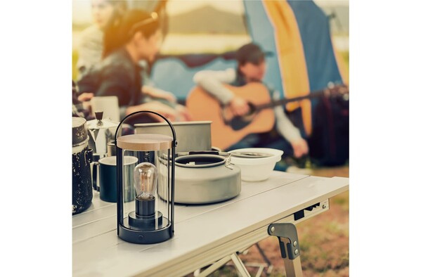Lampe Edison en bambou