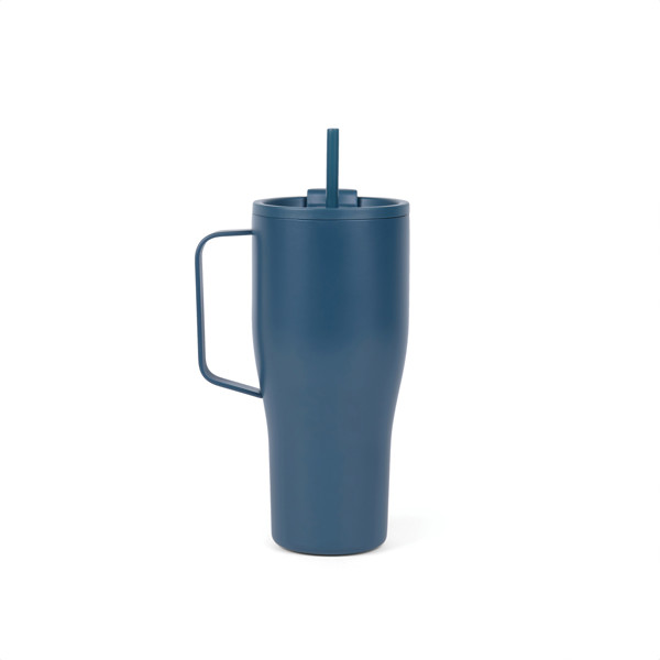 VINGA Bouteille isotherme 800ml en acier RCS Eos Voyager - Bleu Marine / Bleu Marine