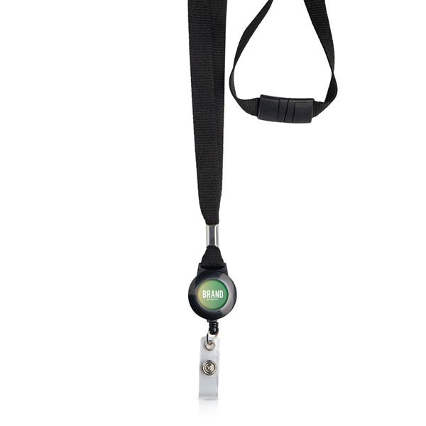 Lanyard Com Extensível Porta Credenciais - Branco