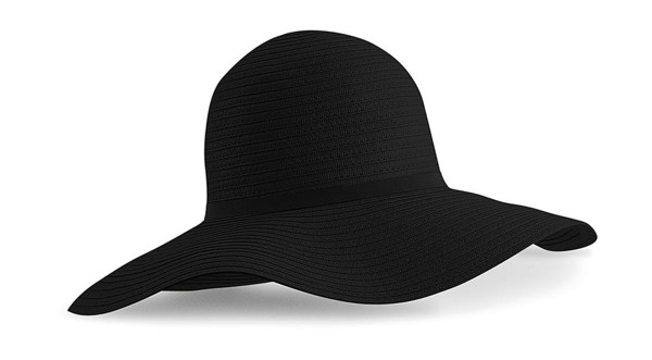 Marbella Wide-Brimmed Sun Hat - Black / ONE SIZE