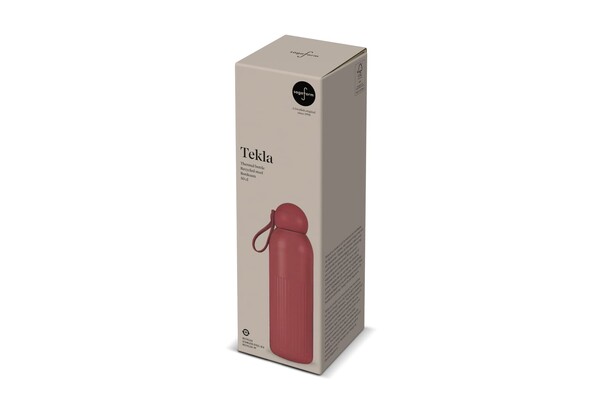 Sagaform Bouteille en acier Tekla (recyclé) 500 ml - Rouge foncé