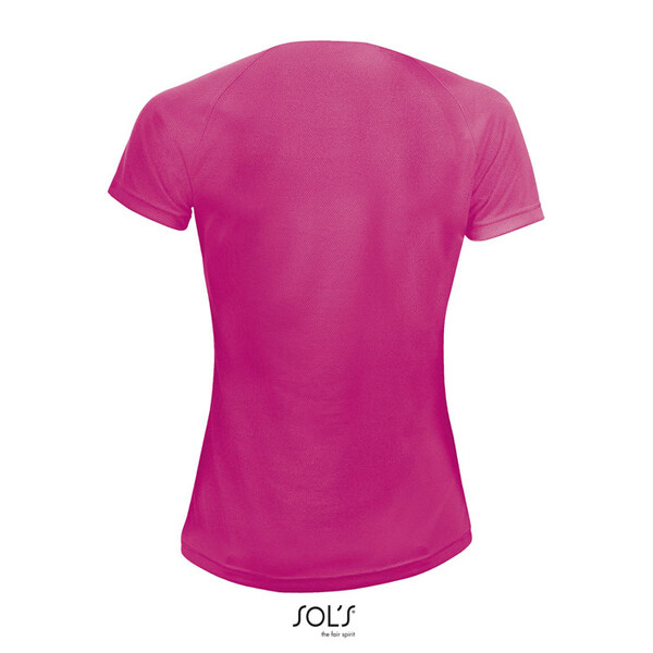 SPORTY T-SHIRT SENHORA 140g Sporty Women - Rosa Néon 2XL