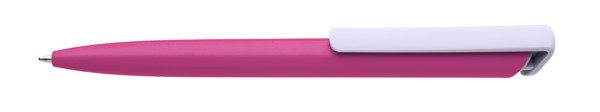 Boia Plastic Ballpoint Pen Dark Pink - White