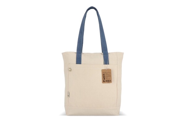 Sac carrier Canvas InSideOut Reuuz 33 x 42 x 10 cm - Ecru / Bleu gris