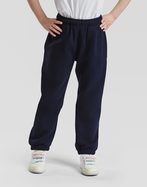 Kids Premium Elasticated Cuff Jog Pants - Deep Navy / 164 (14-15)