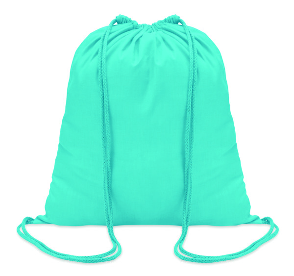 Sac à cordon en coton Colored - Turquoise