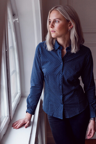 Indigo Bow 131 Woman Navy Print XS