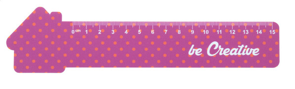Ház formájú vonalzó Couler 15, 15 cm - Fehér