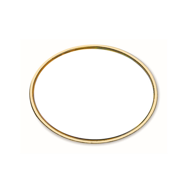 Oval metal lapel pin with doming - Imitation gold