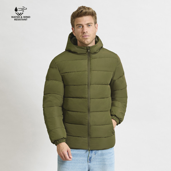 Parka Acolchoada com capuz Eren - Sempre-verde 