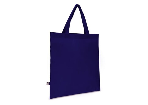 R-PET Sac de transport non tissé poignées courtes 38 x 42cm 75g/m² - Bleu foncé