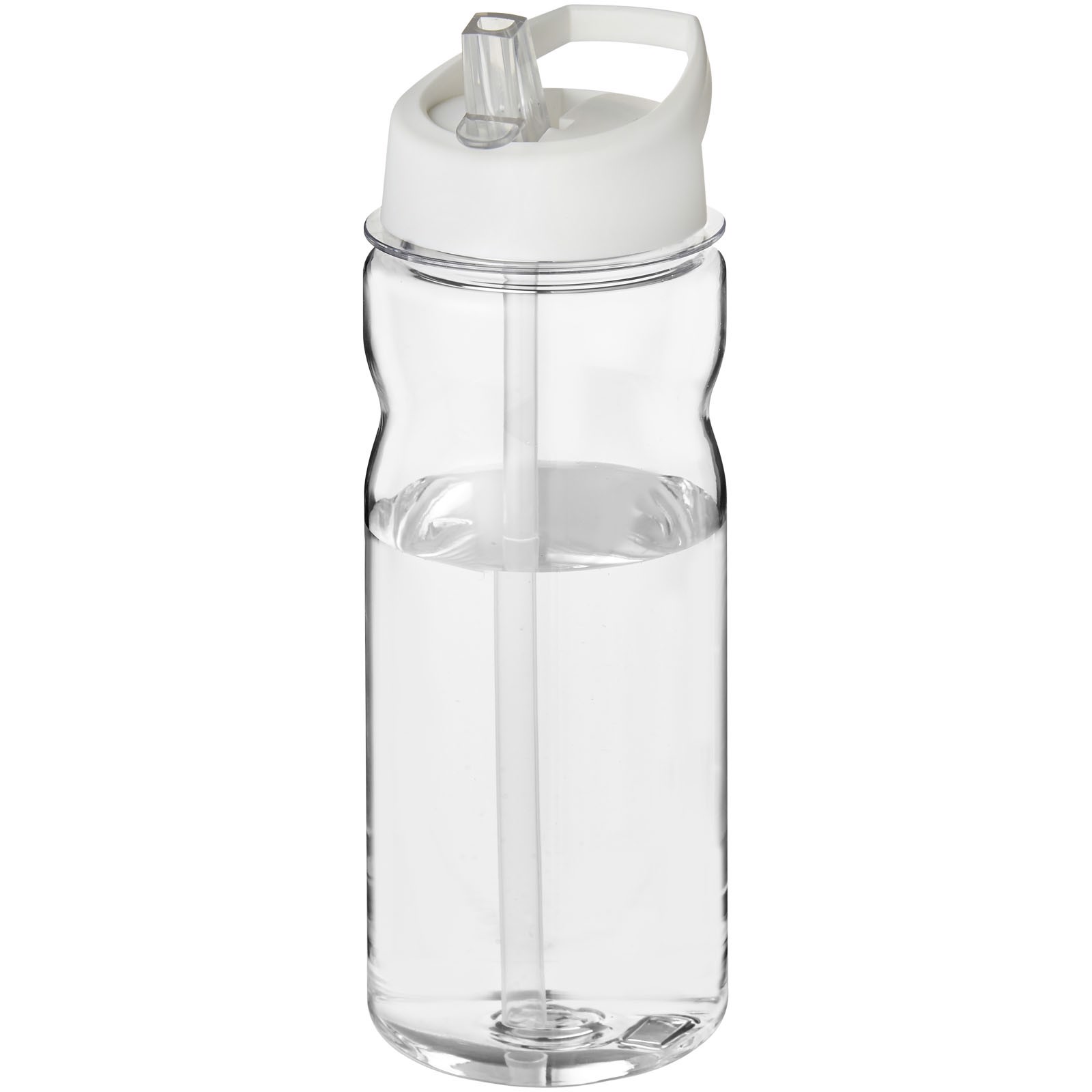 Sportovní láhev s víčkem s hubičkou Base Tritan™ 650 ml - Průhledná / Bílá