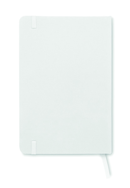 Capa  notebook A5 600D RPET Note Rpet - Branco