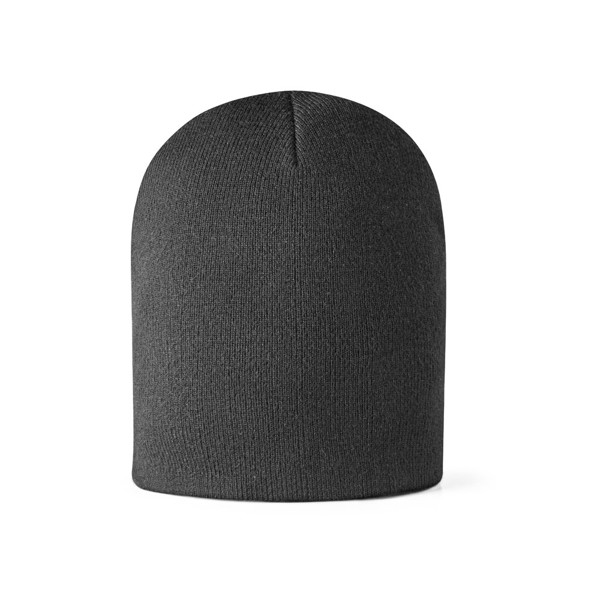 HAWK. Recycled polyester (100% rPET) Unisex Beanie - Black