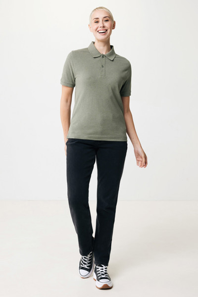 Polo tričko IQONIQ Yosemite z recykl. bavlny - Heather Green / XL