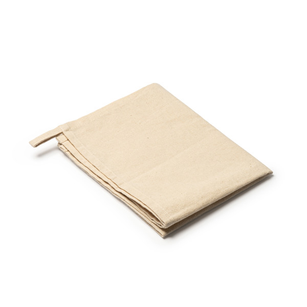 Paño de cocina personalizado de algodón Fairtrade 180 g/m² con cinta para colgar
