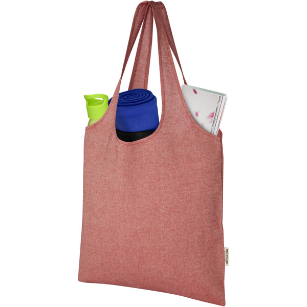 Sac shopping Pheebs tendance en coton recyclé de 150 g/m² - Rouge