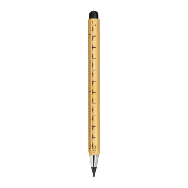 Long-Lasting Erasable Bamboo Ruler Pencil With Touch Screen Eraser And Plastic Cap