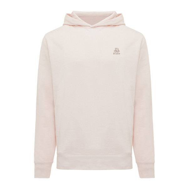 Mikina s kapucí a bočními kapsami Iqoniq Yengo z rec. bavlny - Cloud Pink / XL