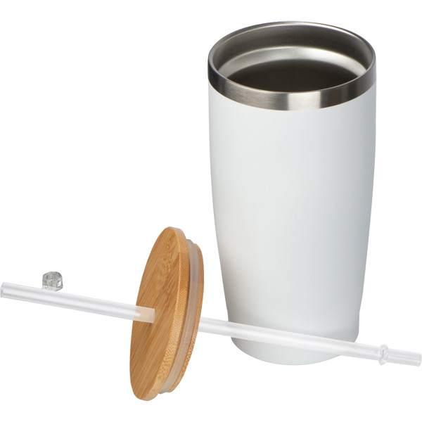 To go cup with straw RODRIGO - White