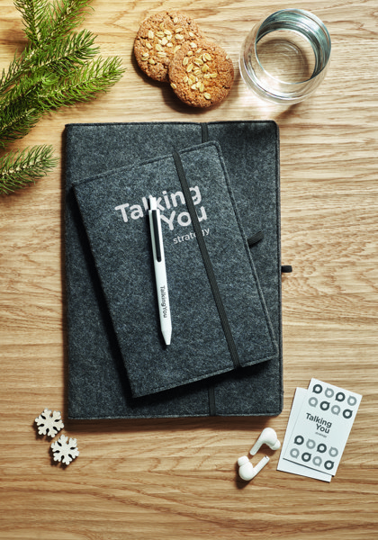 Carnet A5 en feutre RPET Feltbook