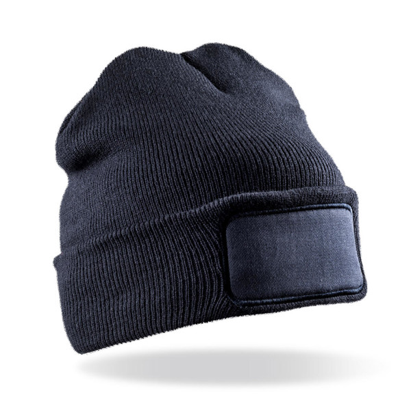 Recycled Double Knit Printers Beanie - Grey / ONE SIZE