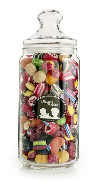 XXL apotekerglas inkl. logolabel i 1-4 farver - Bluewater candy mix
