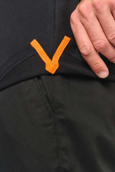Muška kontrastna polo majica kratkih rukava Daytoday - Bijela / Navy / 3XL