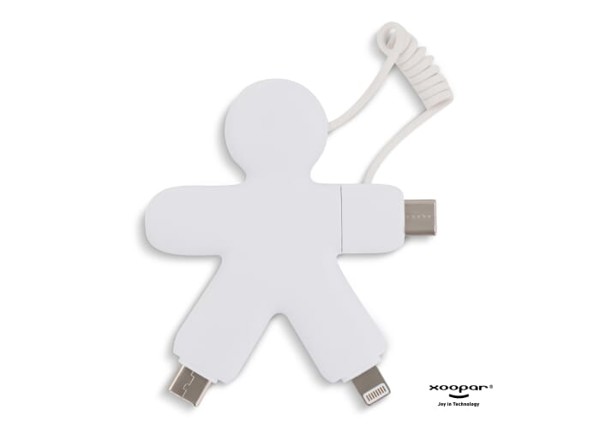 2064 | Xoopar Buddy Eco Charging Cable - White