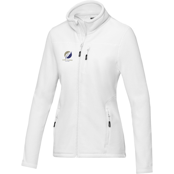 Veste Amber pour femme en polaire entièrement zippée recyclée GRS - Blanc / XL